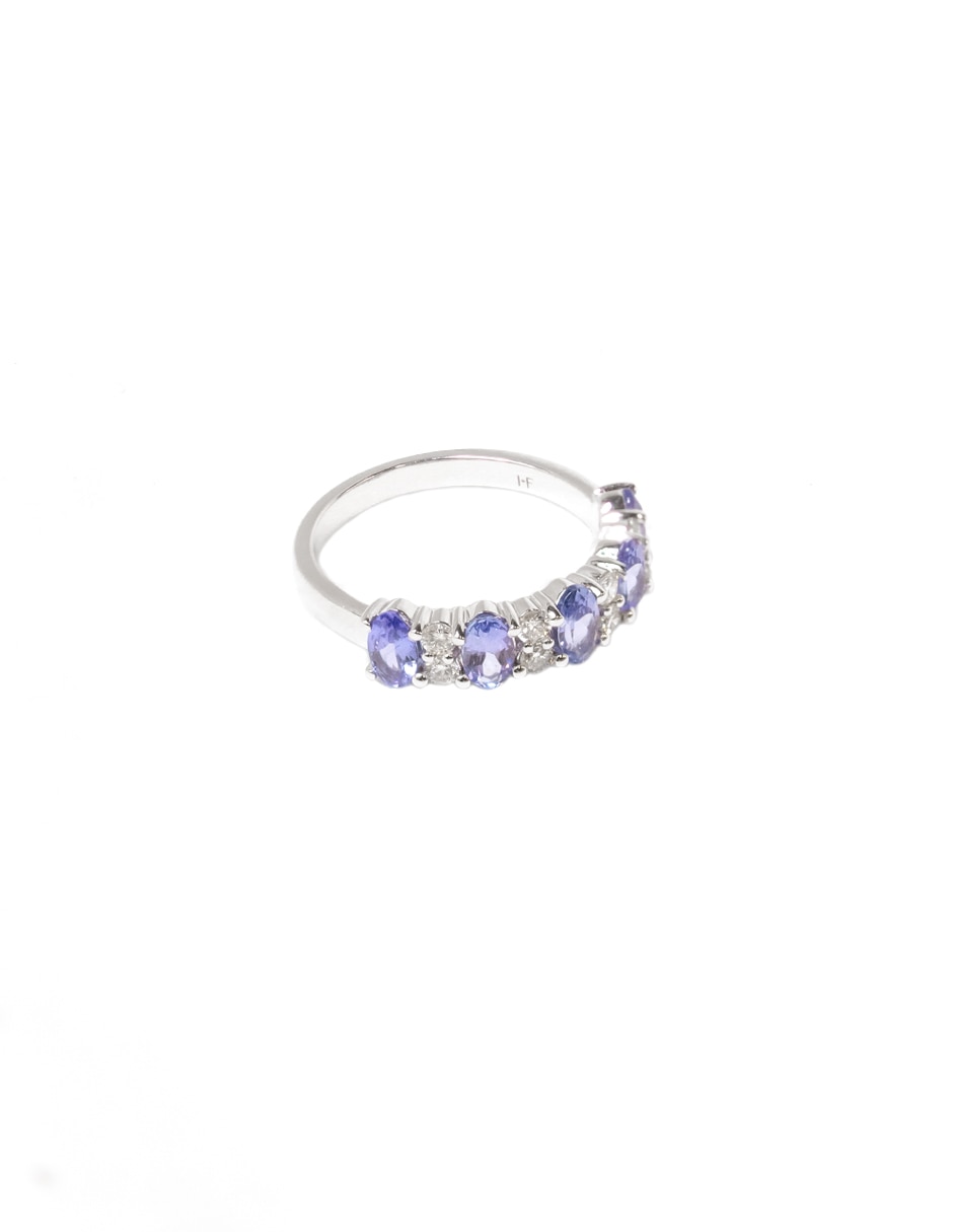Anillo Dalila de oro blanco diamante pulido 2