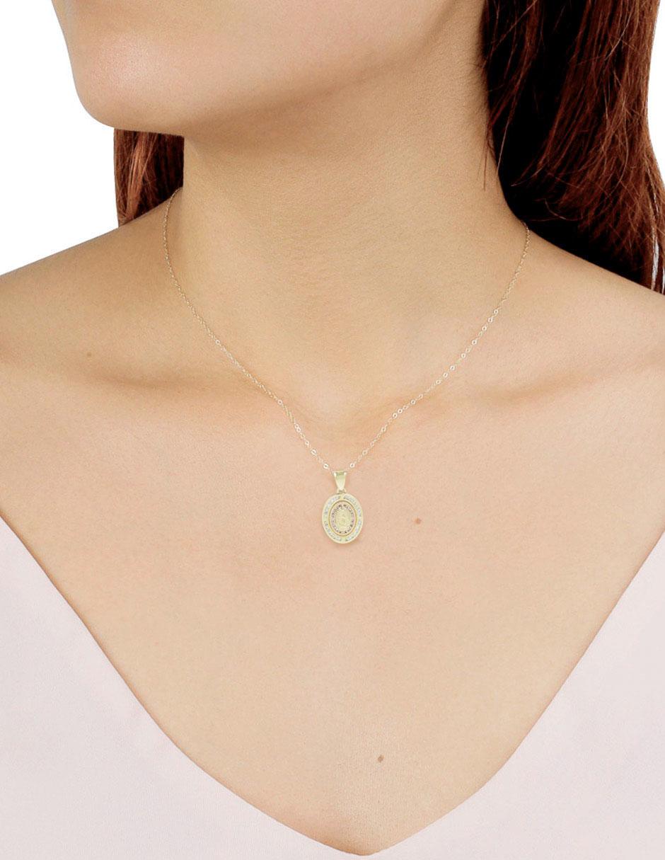 Collar de ovalado de oro 14 K 2