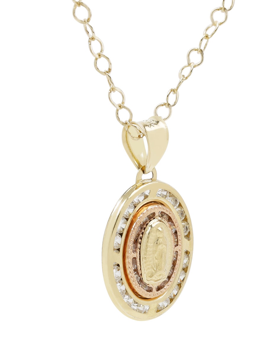 Collar de ovalado de oro 14 K 3