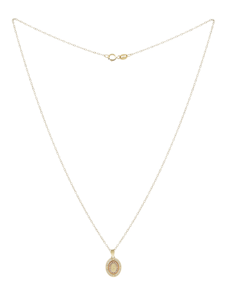 Collar de ovalado de oro 14 K 4