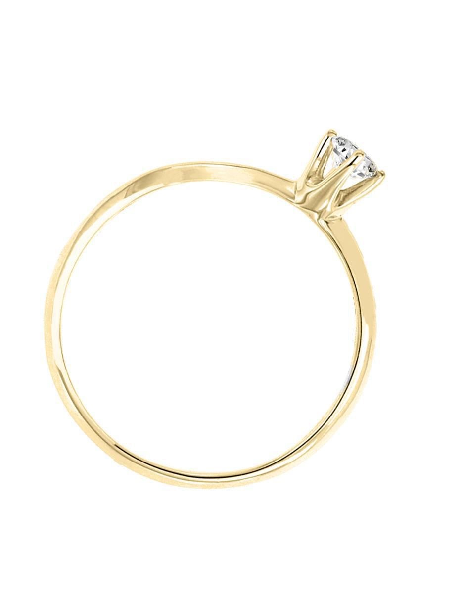 Solitario 14 k Nabile diamante 4