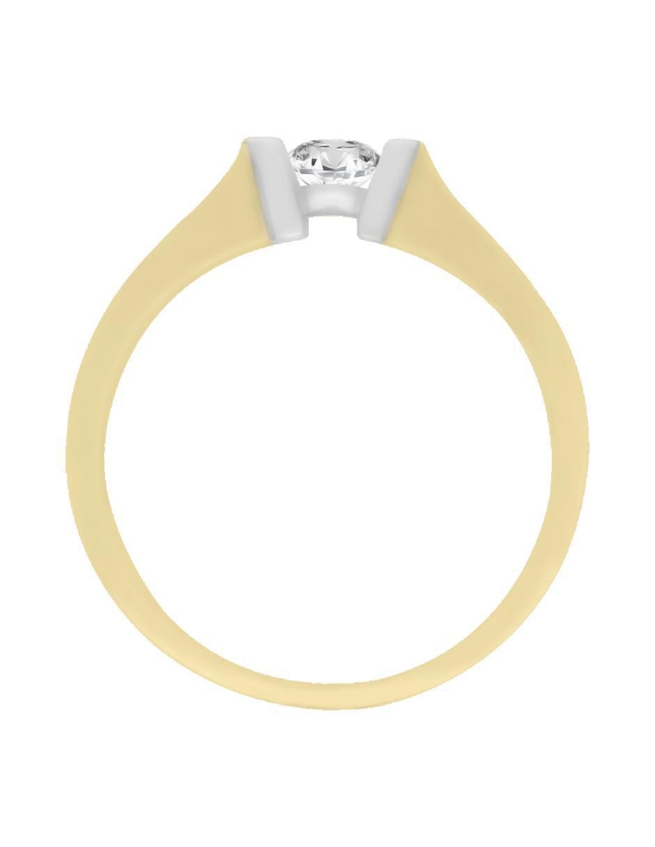 Solitario 14 k Fame diamante 5