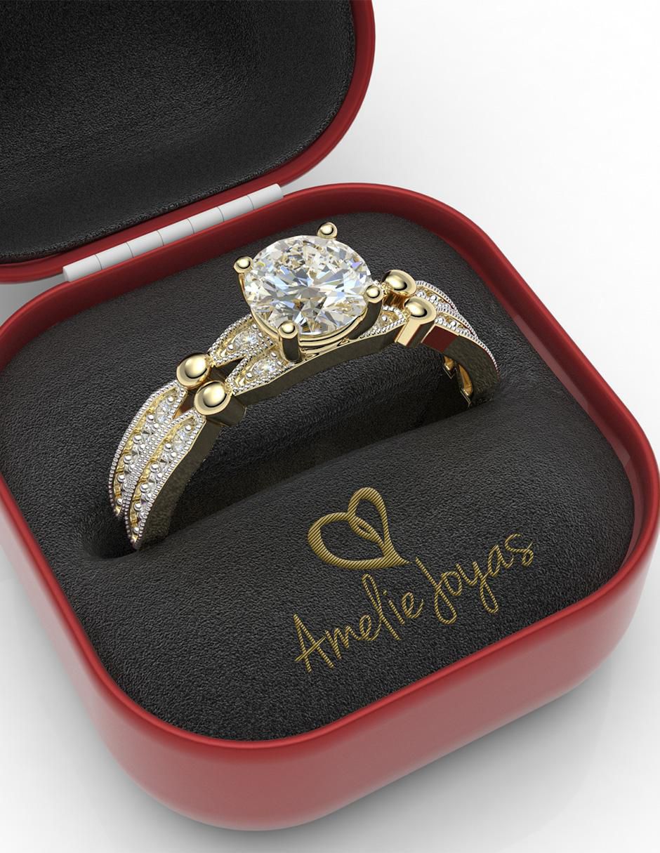 Anillo de compromiso 14 k 2