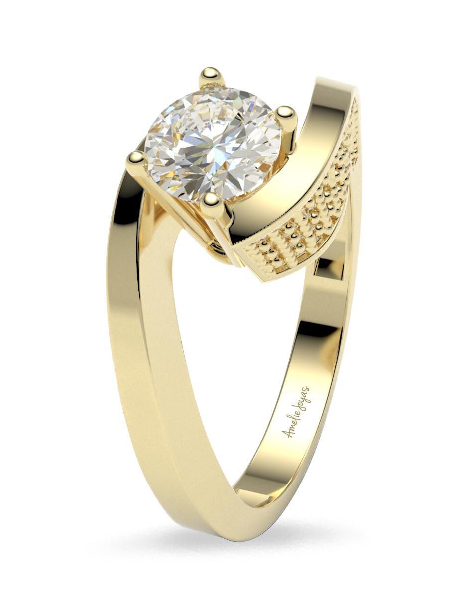 Anillo de compromiso 14 k 3