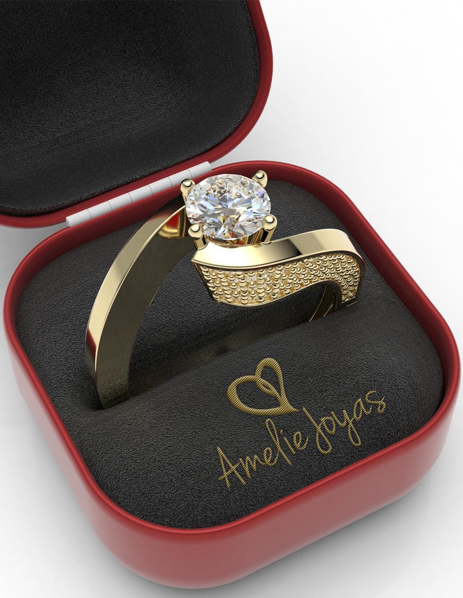 Anillo de compromiso 14 k 2