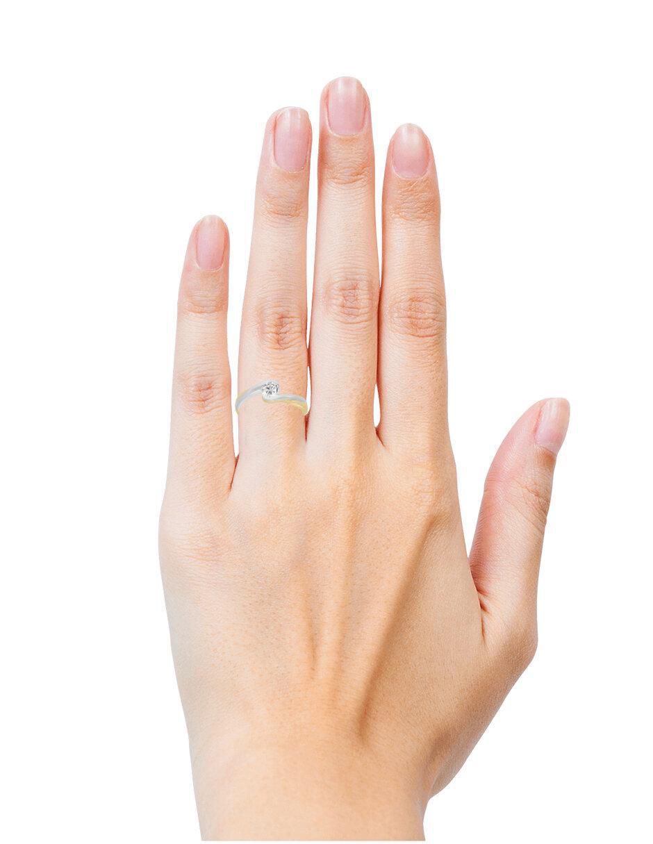 Solitario 14 k Raso diamante 2