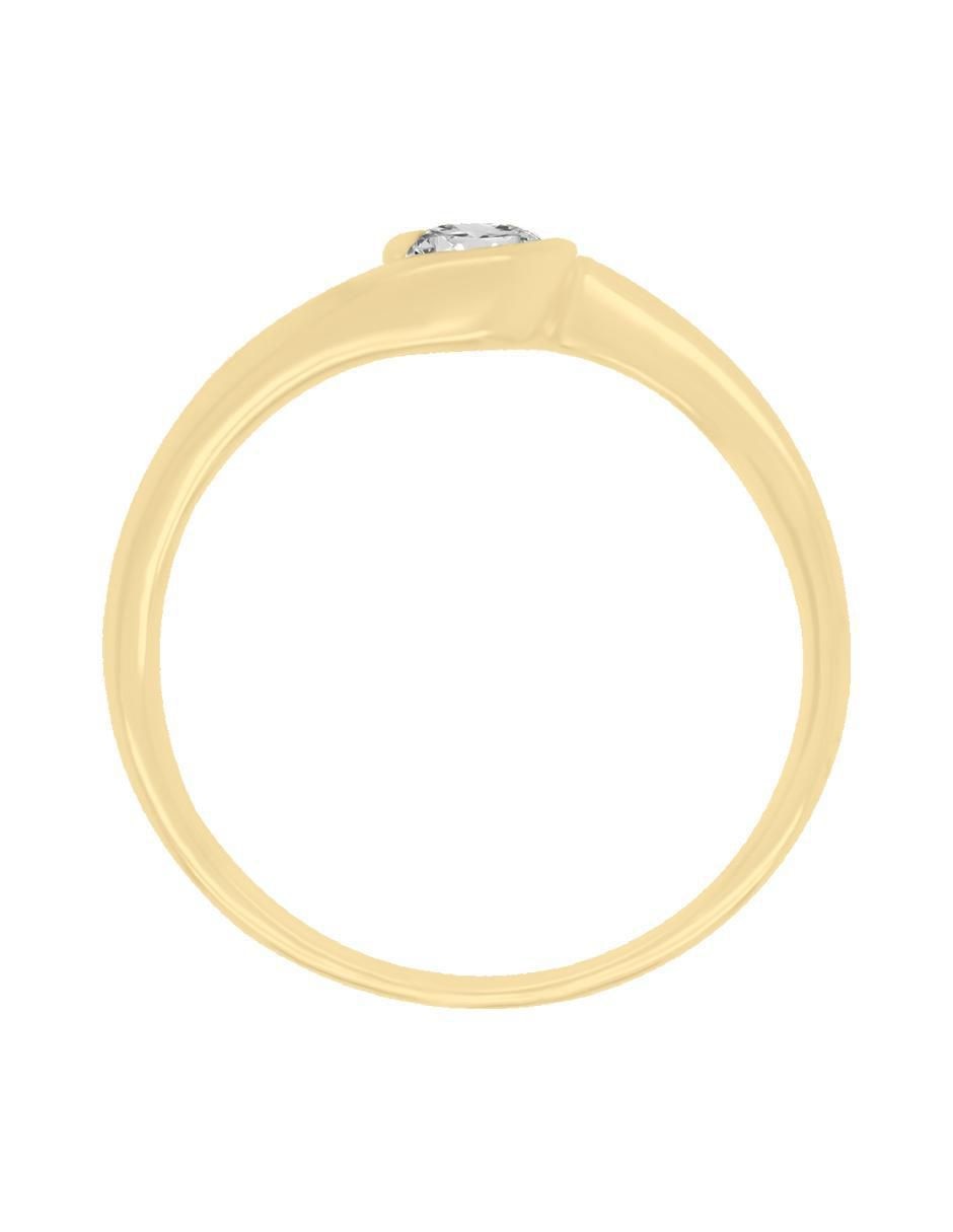 Solitario 14 k Mónaco diamante 5