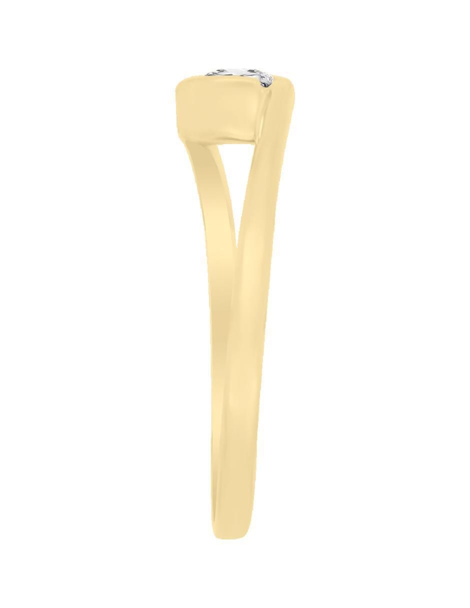 Solitario 14 k Mónaco diamante 2