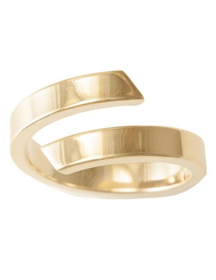 Anillo redondo de oro brillante 1