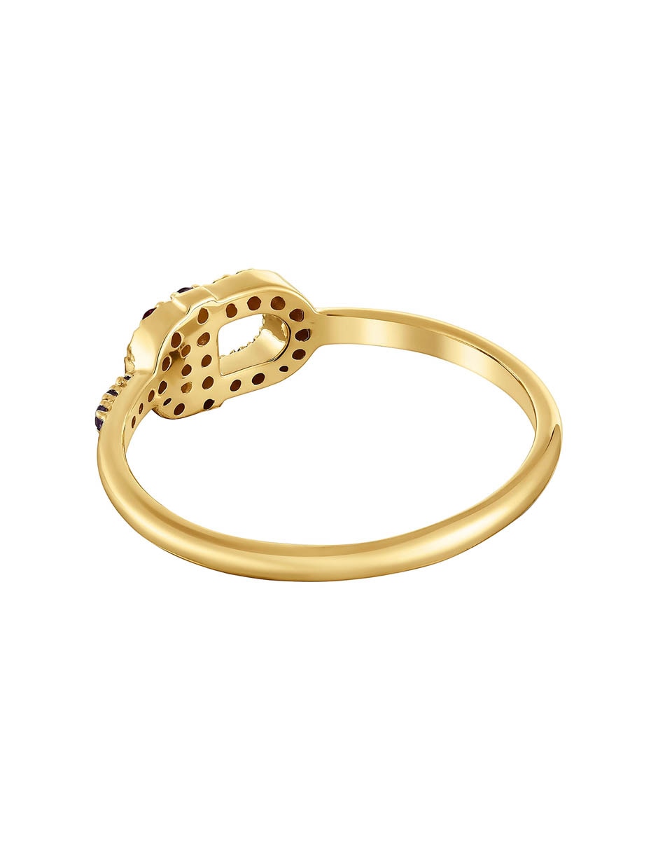 Anillo Manifesto de oro amatista brillante 2
