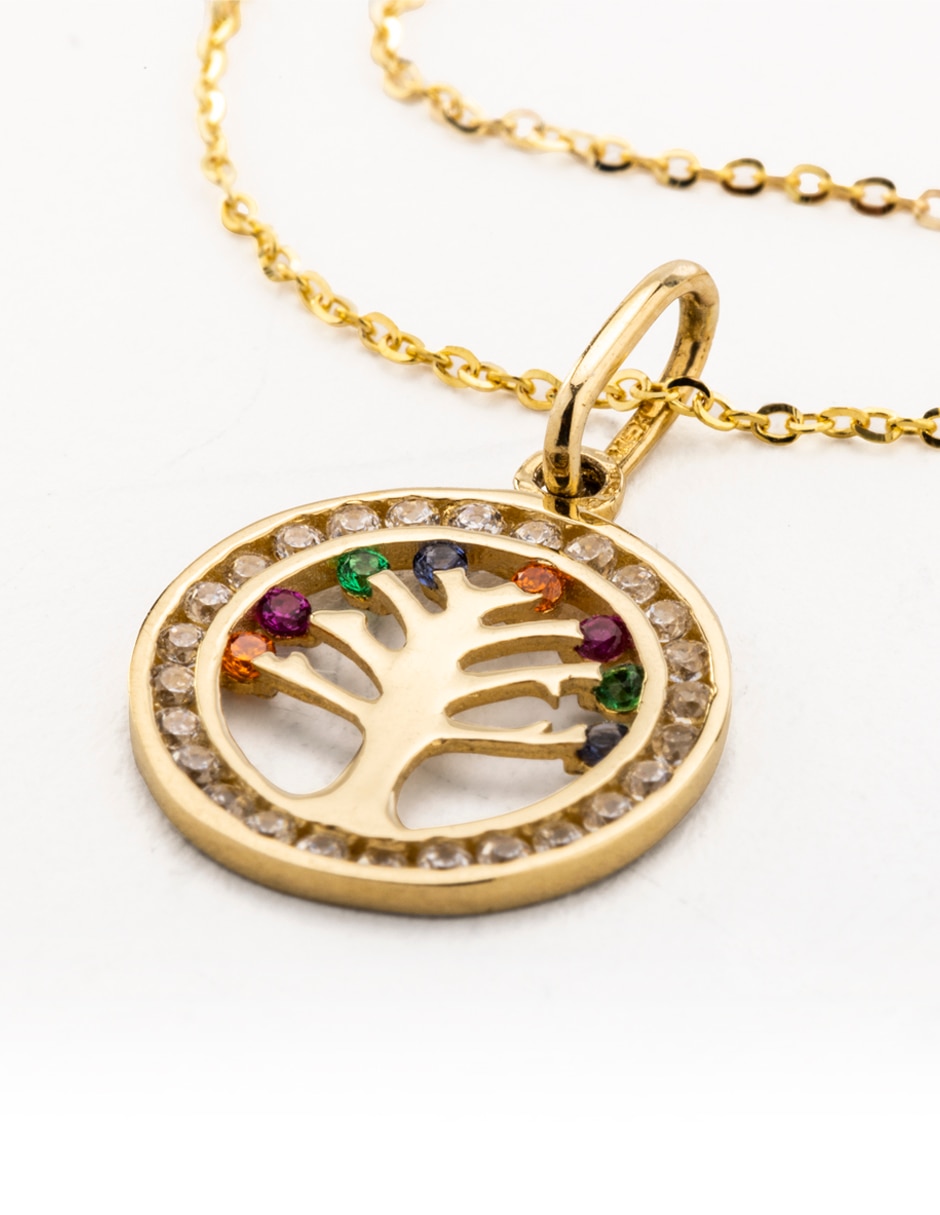 Collar de árbol de oro 14 K