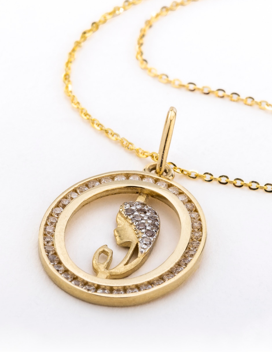 Collar ovalado de oro 14 K