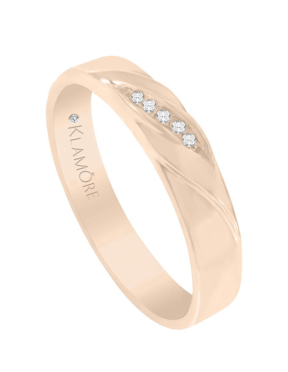 Argolla 14 k Treccia diamante 3