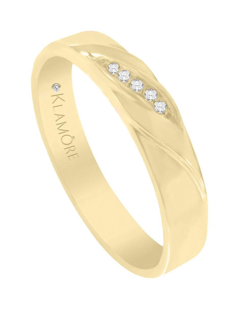 Argolla 14 k Treccia diamante 2