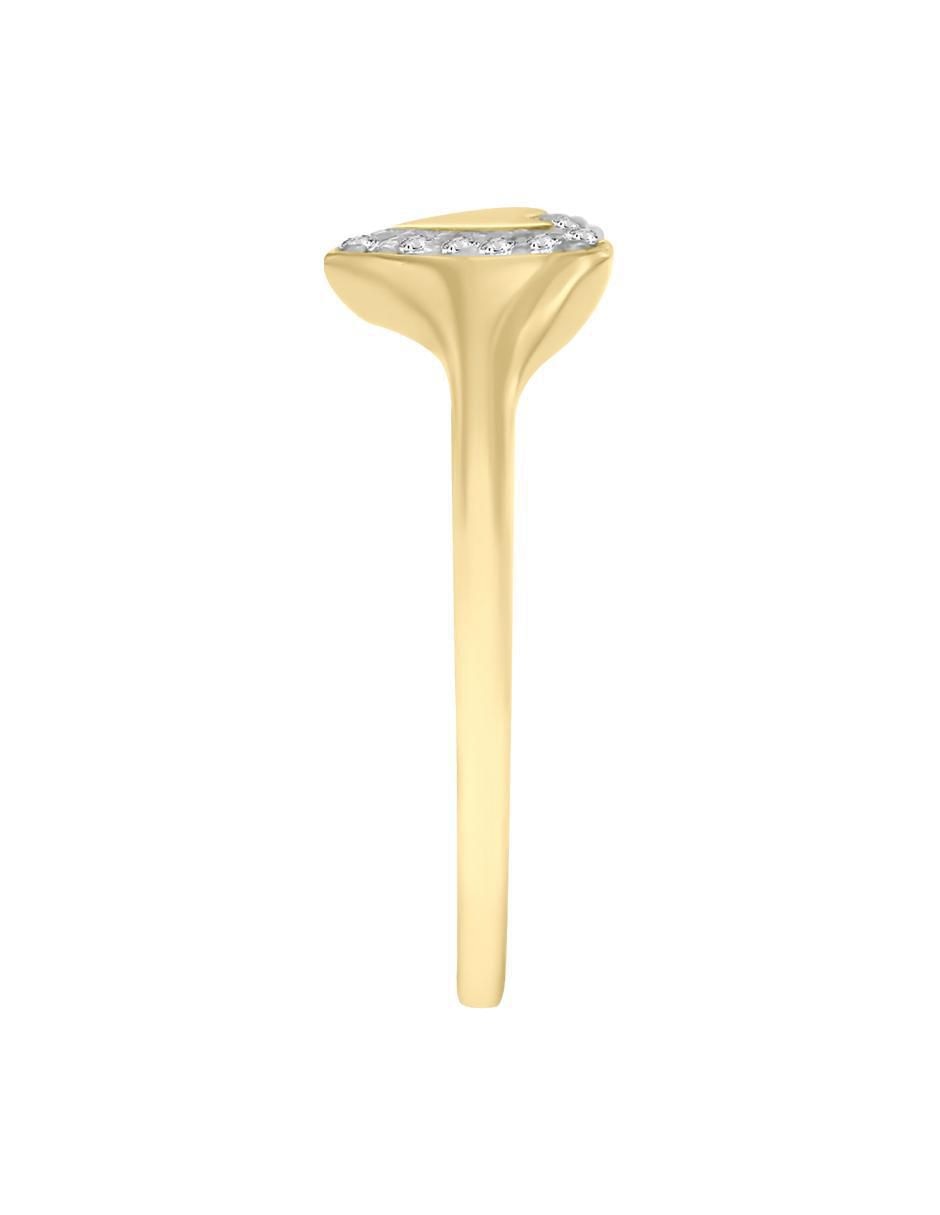 Anillo de corazón Nevada 14 k de oro diamante pulido