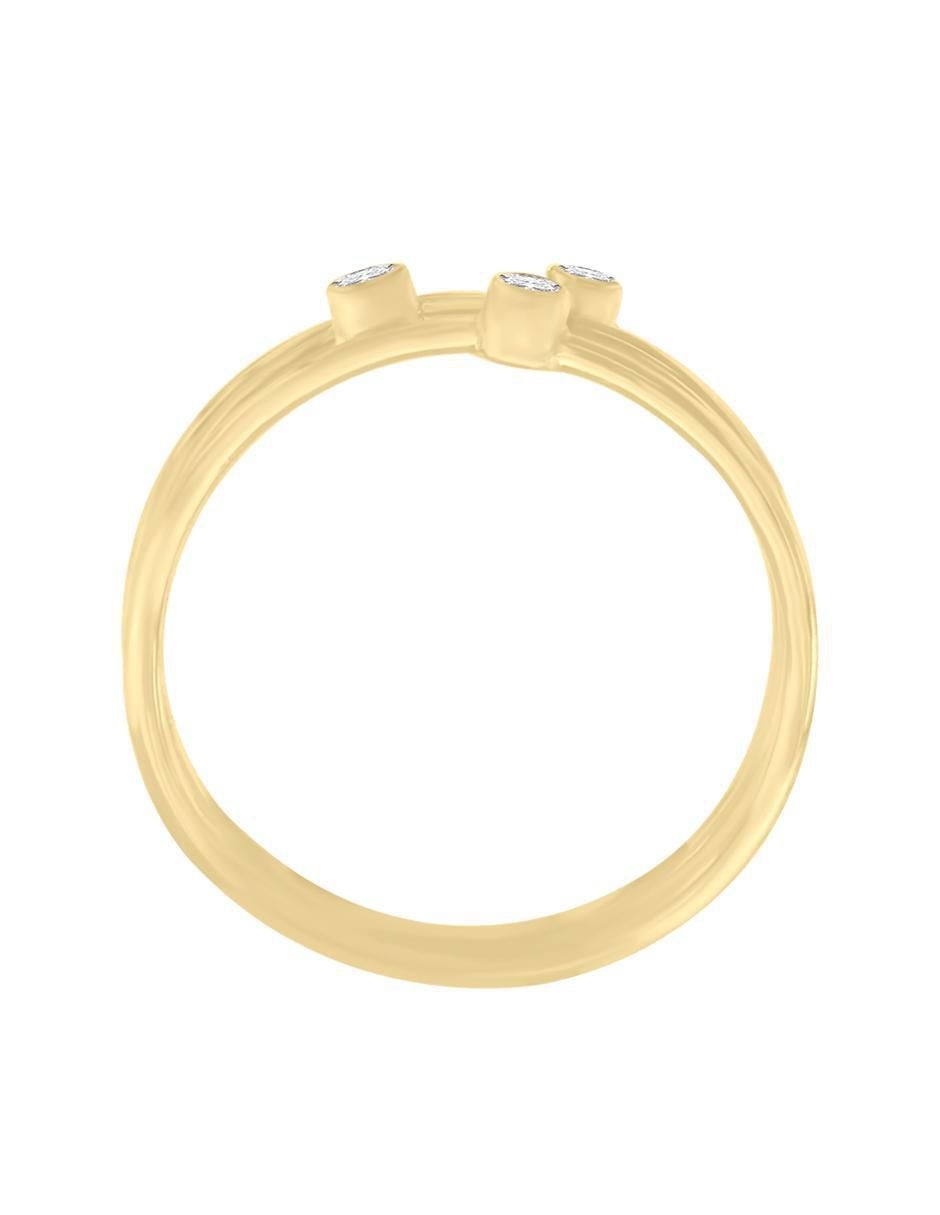 Anillo redondo New Day 14 k de oro diamante pulido 4