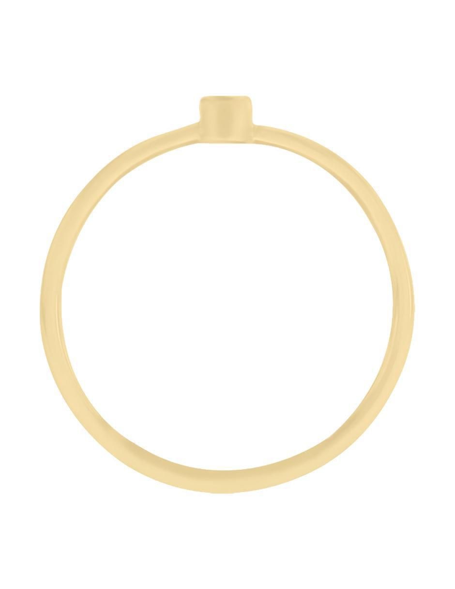 Anillo redondo New Day 14 k de oro zafiro pulido 3