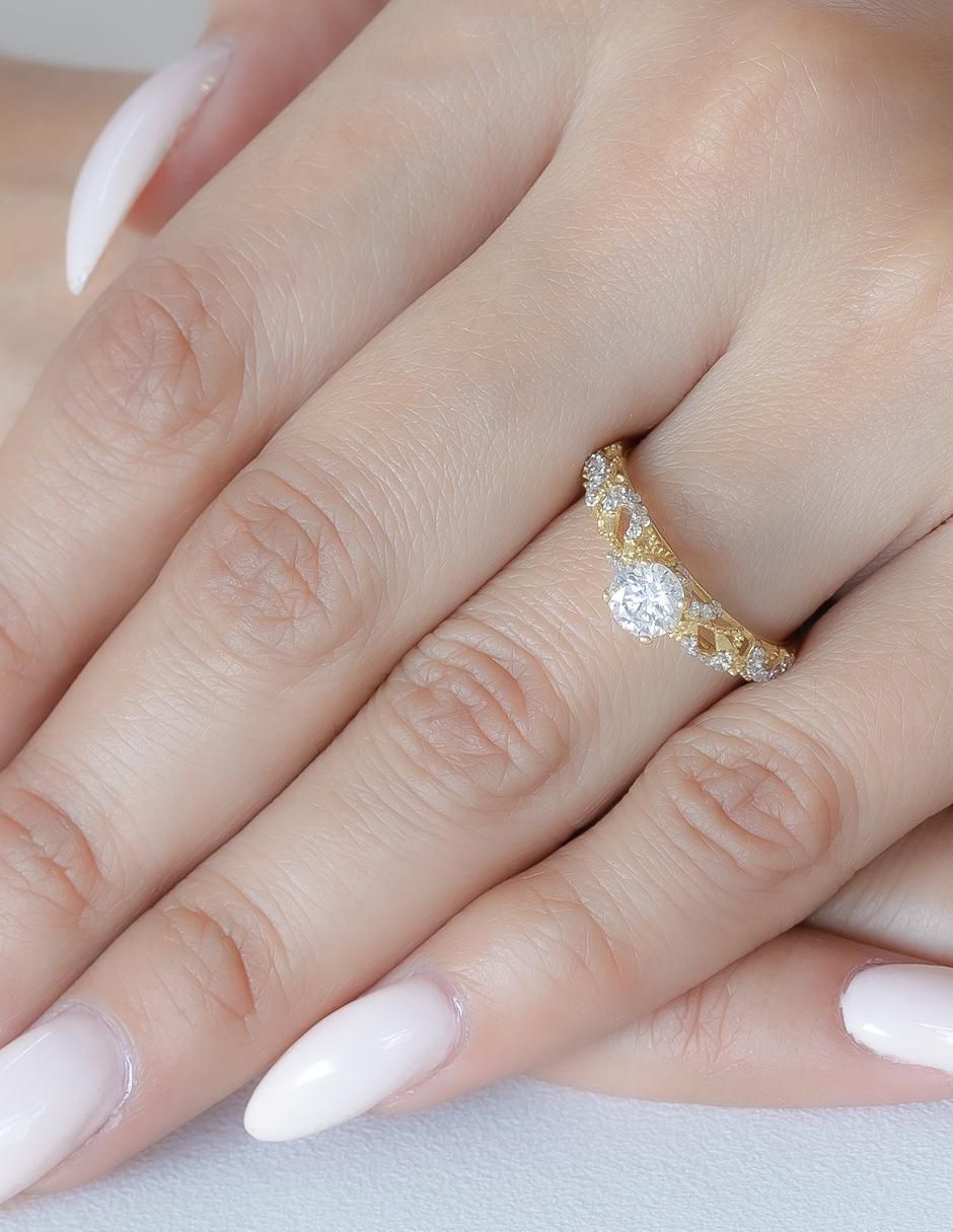 Anillo de compromiso 14 k 4
