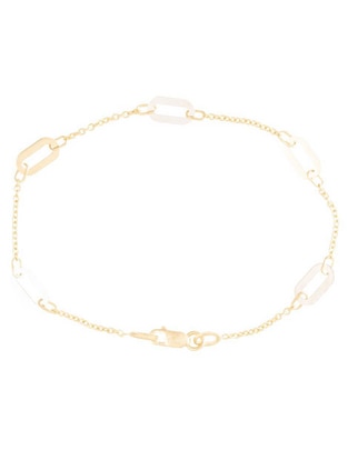 Pulsera de oro 14 k con acabado liso 1