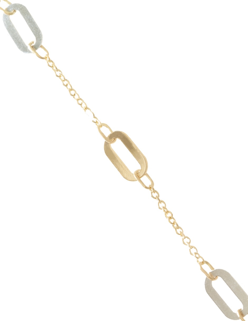 Pulsera de oro 14 k con acabado liso
