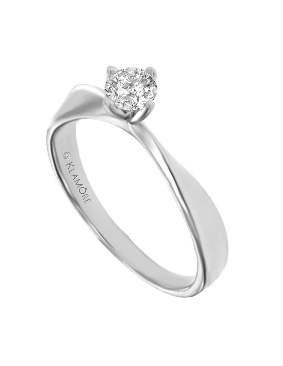 Solitario de oro 14 k Daila diamante 4