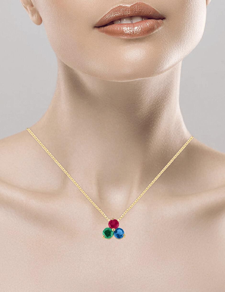 Collar triangular Fascinare Danae de oro 14 K 2