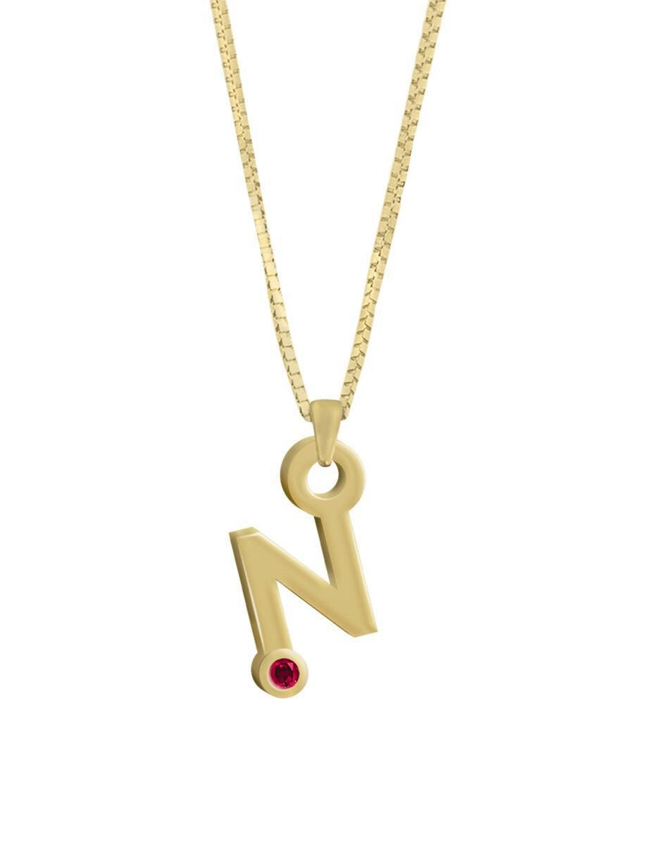 Collar letras Gardenia de oro 14 K Collar letras Gardenia de oro 14 K