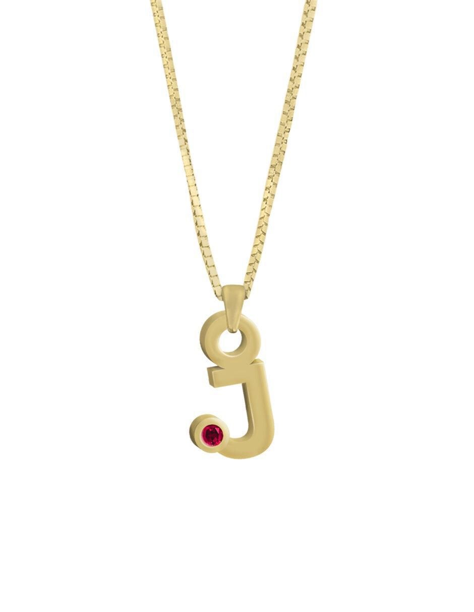 Collar letras Gardenia de oro 14 K