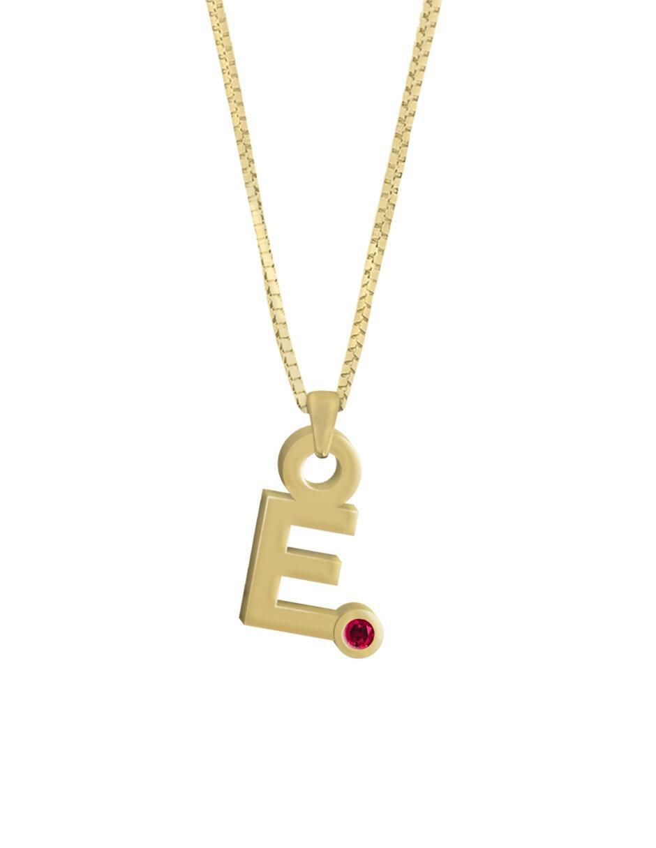 Collar letras Gardenia de oro 14 K 1