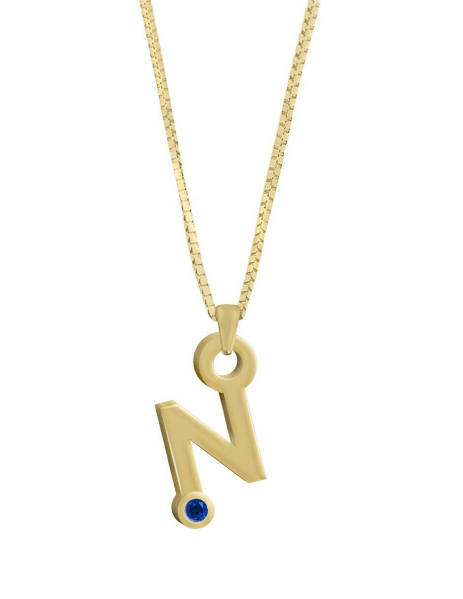 Collar letras Gardenia de oro 14 K 1