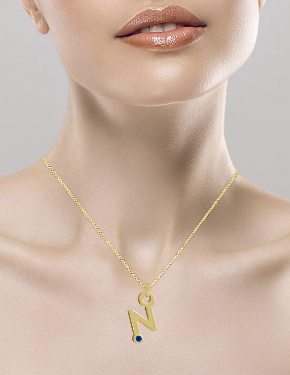Collar letras Gardenia de oro 14 K 2