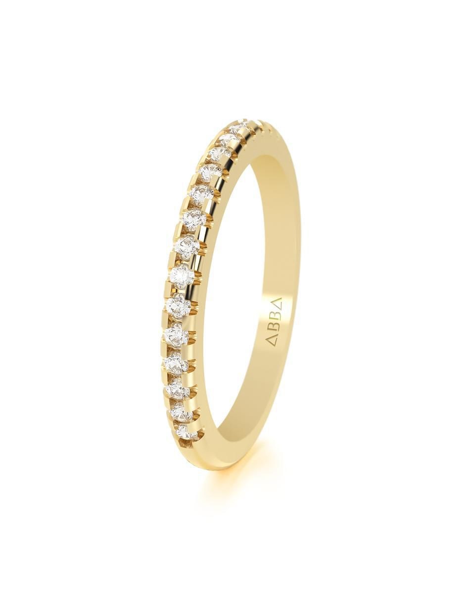 Churumbela de oro 14 k abba joyas zirconia