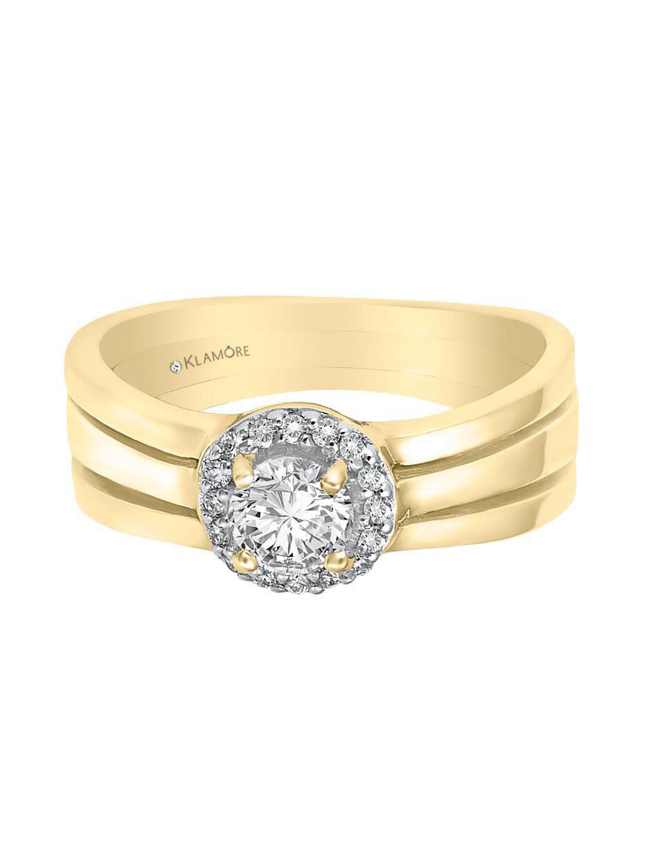 Solitario 14 k Anello diamante