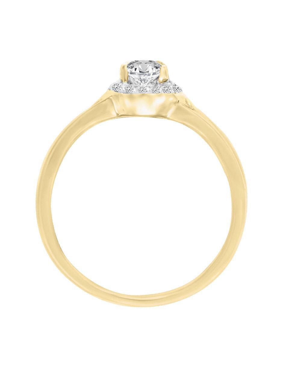 Solitario 14 k Anello diamante 4