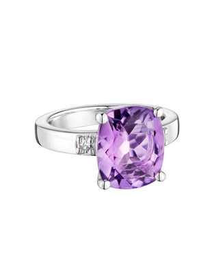 Anillo Basic Colors de plata diamante brillante
