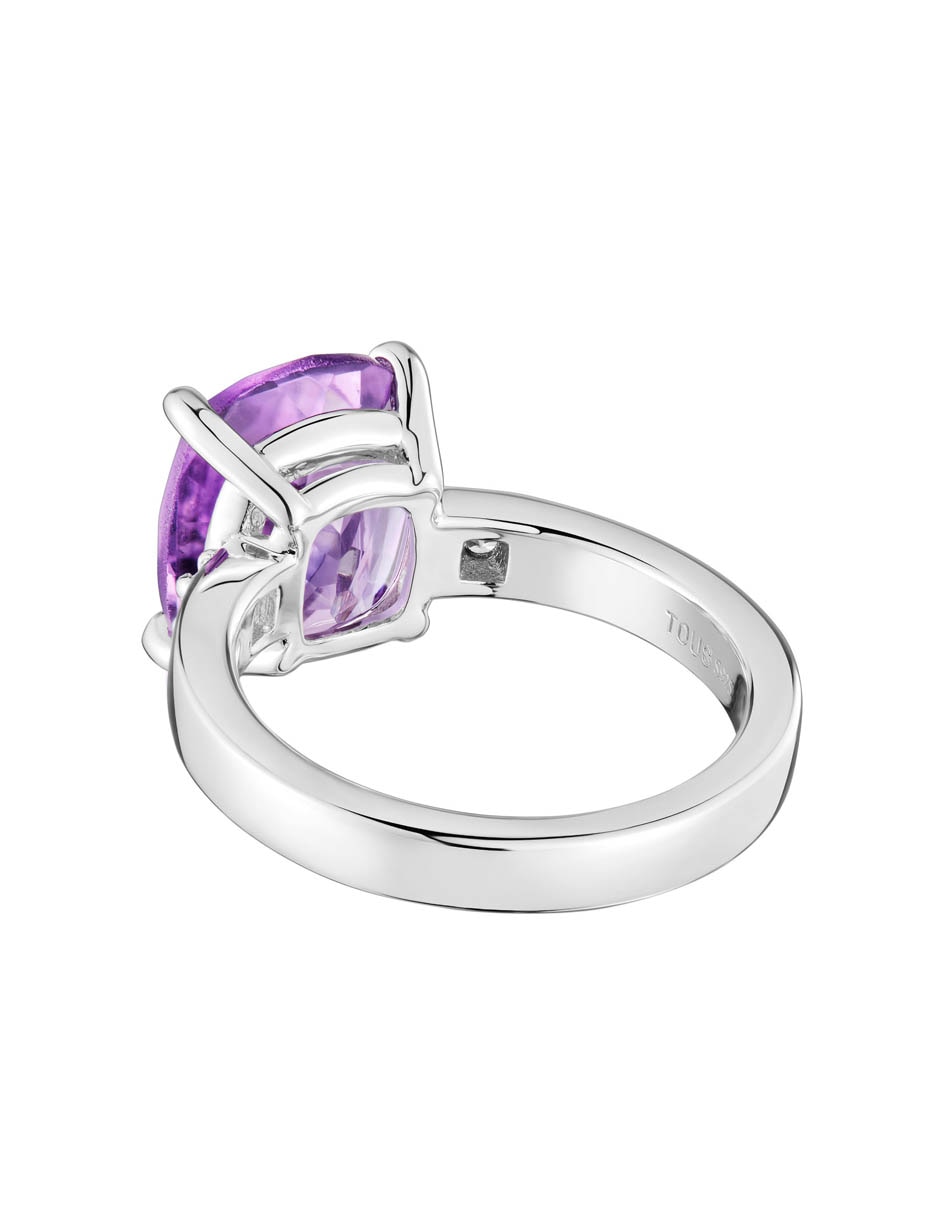 Anillo Basic Colors de plata diamante brillante 3