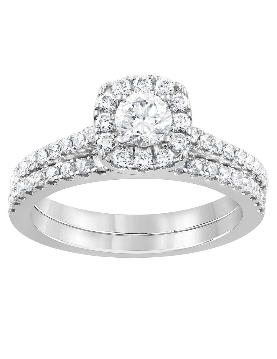 Anillo de compromiso de oro blanco 14 k Ayla