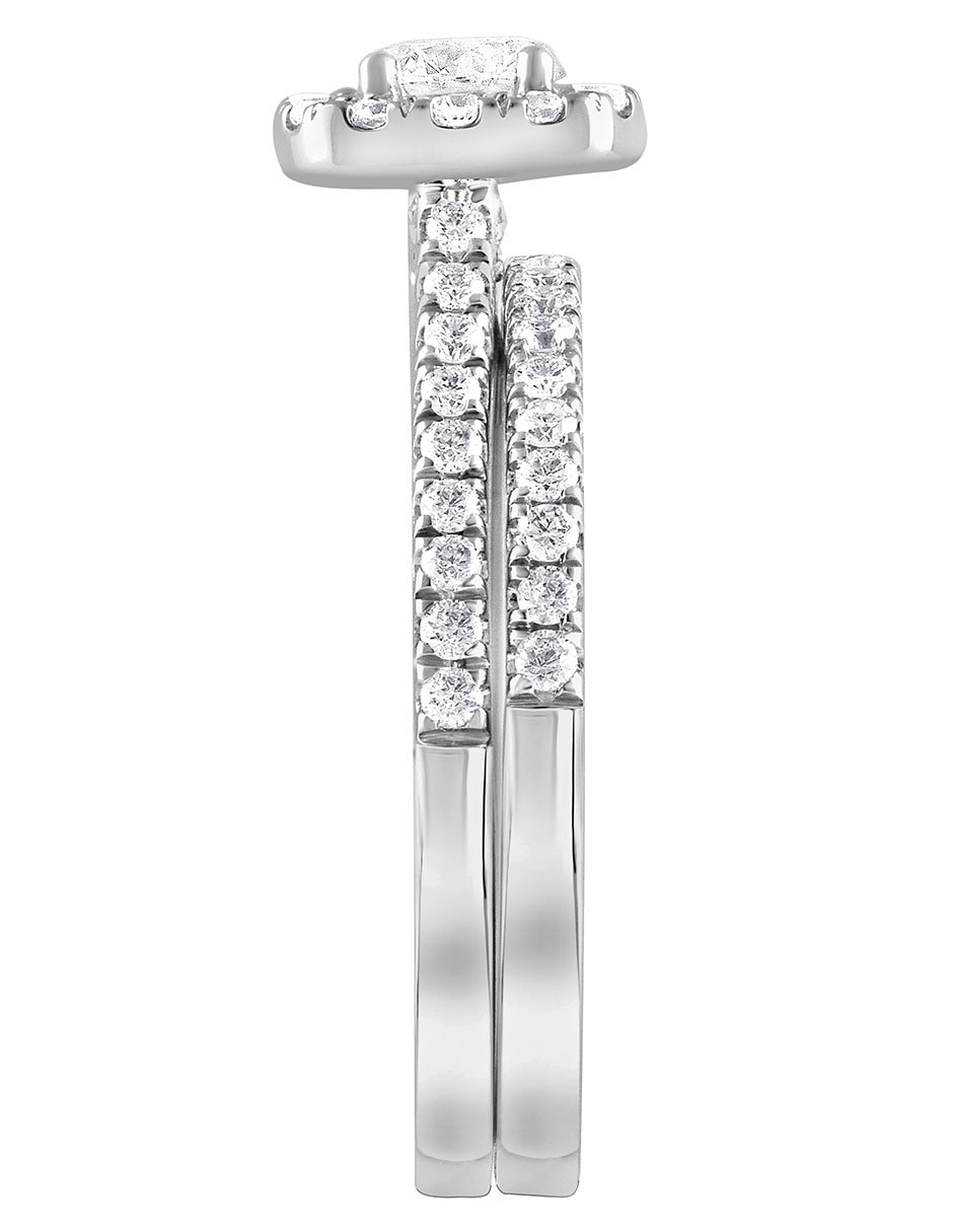 Anillo de compromiso de oro blanco 14 k Ayla
