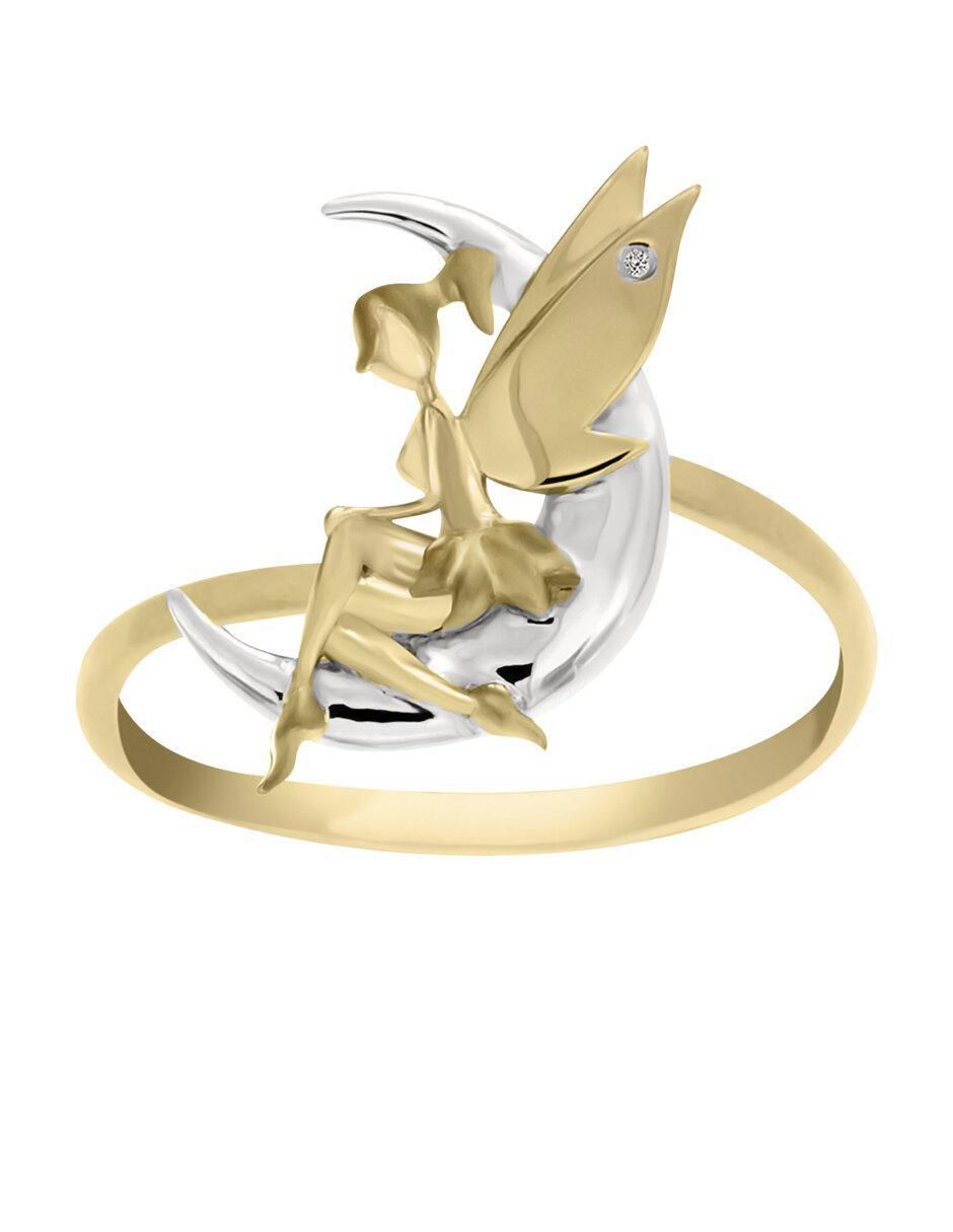 Anillo Moony 14 k de oro diamante brillante Anillo Moony 14 k de oro diamante brillante