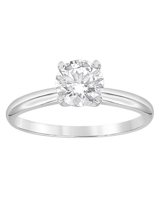Anillo de compromiso de oro blanco 14 k Anillo de compromiso de oro blanco 14 k