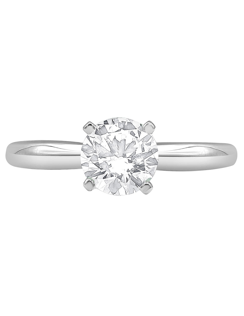 Anillo de compromiso de oro blanco 14 k 2