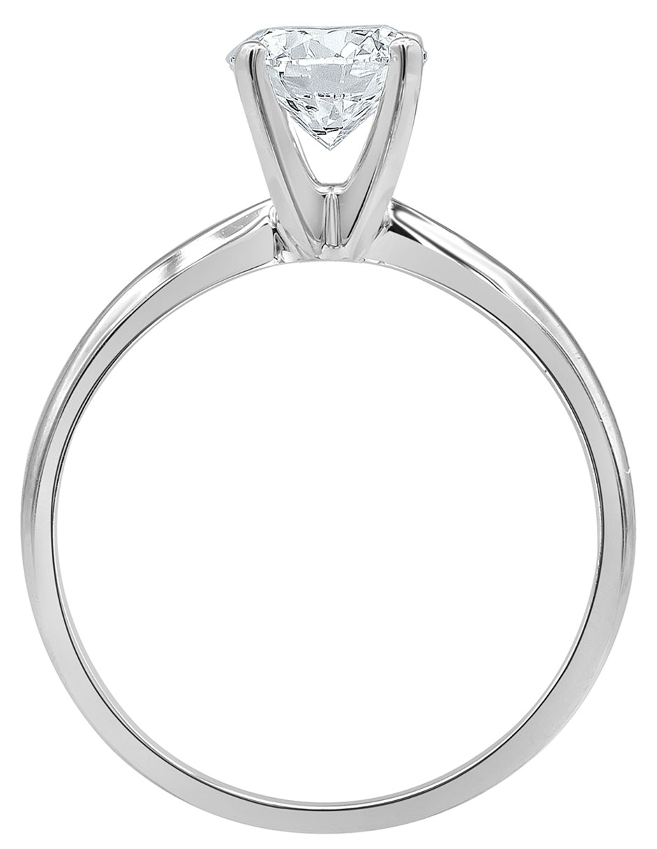 Anillo de compromiso de oro blanco 14 k 4