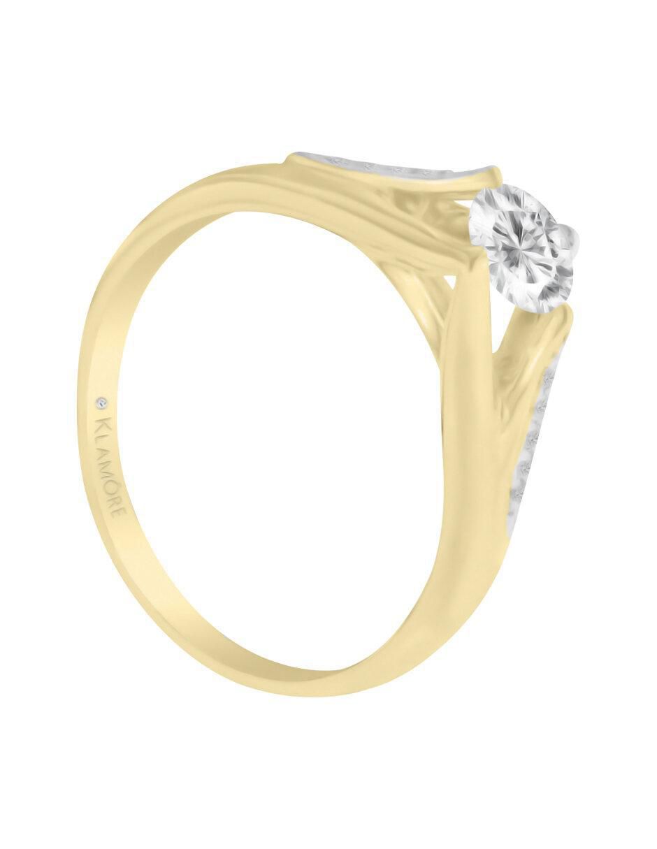 Solitario 14 k Judith diamante 4