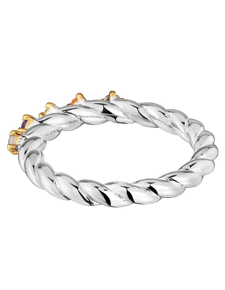 Anillo Sugar Party de plata P 925 amatista baño de oro 3