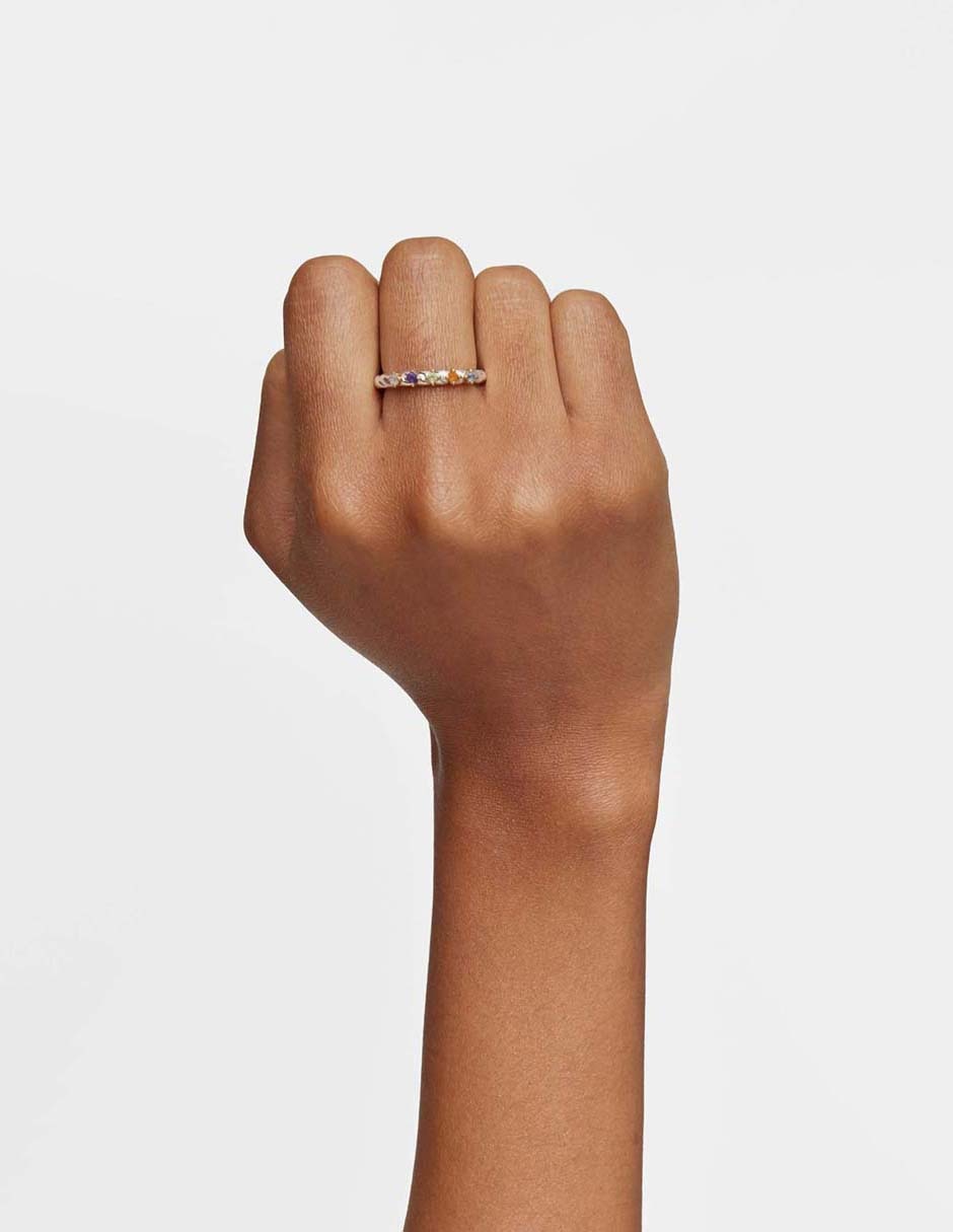 Anillo Sugar Party de plata P 925 amatista baño de oro 5