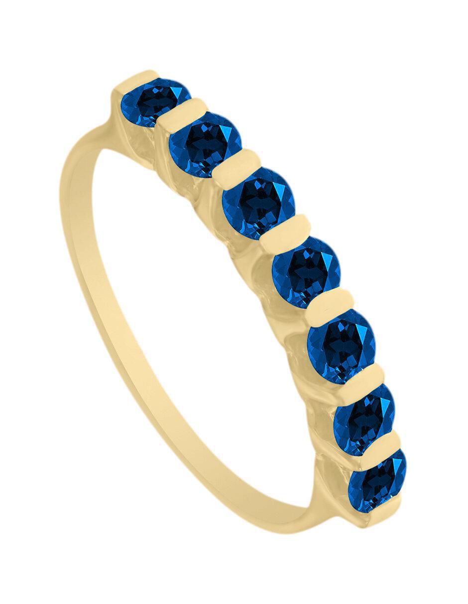 Churumbela de oro 14 k Fascinare Samay zafiro 3