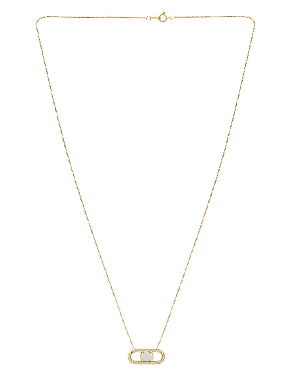 Collar ovalado Stackis de oro 14 K