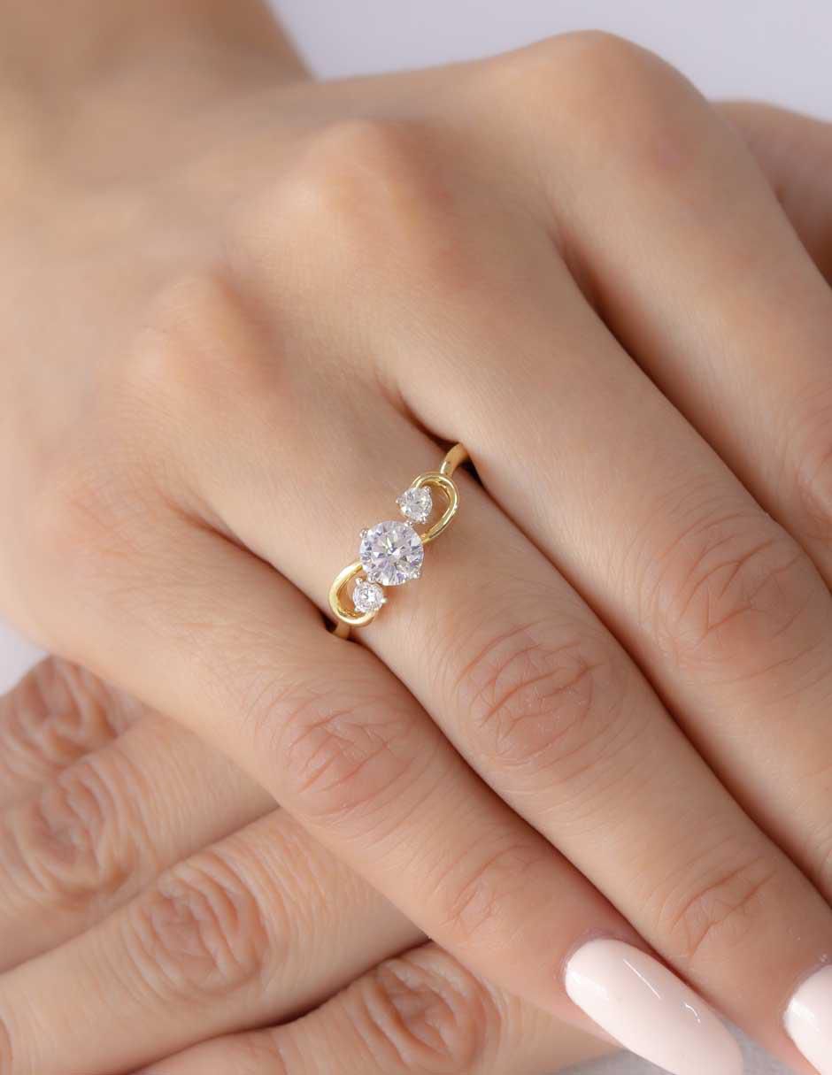 Anillo de compromiso 14 k 4