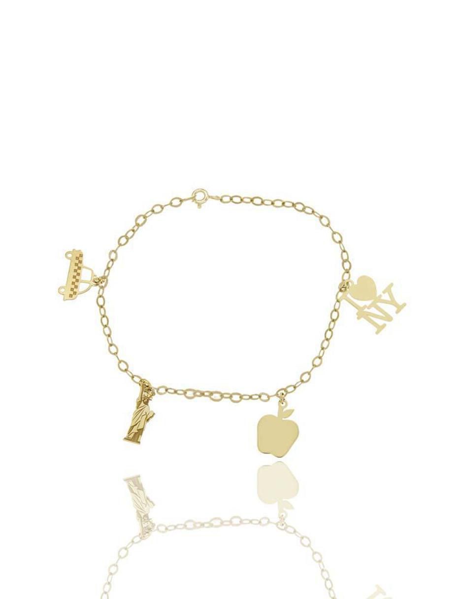 Pulsera de oro 14 K Paisaje New York acabado brillante 2