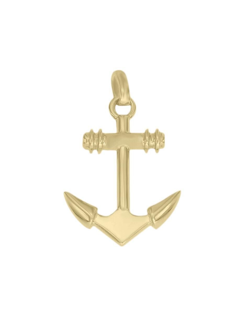 Dije de ancla de oro amarillo 14 K Dije de ancla de oro amarillo 14 K